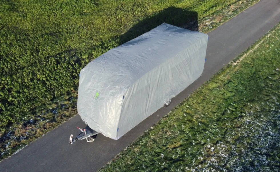 GreenYard Abdeckplane für Wohnwagen oder Wohnmobile Größe XXL 730 x 250 x 220 cm