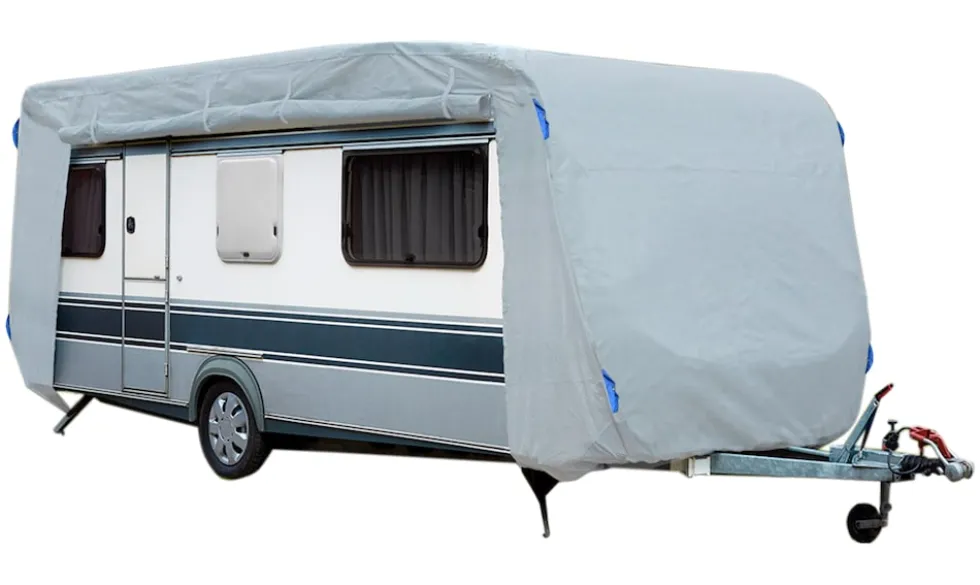 GreenYard Abdeckplane für Wohnwagen oder Wohnmobile Größe M 550 x 250 x 220 cm