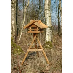 Großes Eiche-Vogelhaus Gartenwald mit Futtersilio