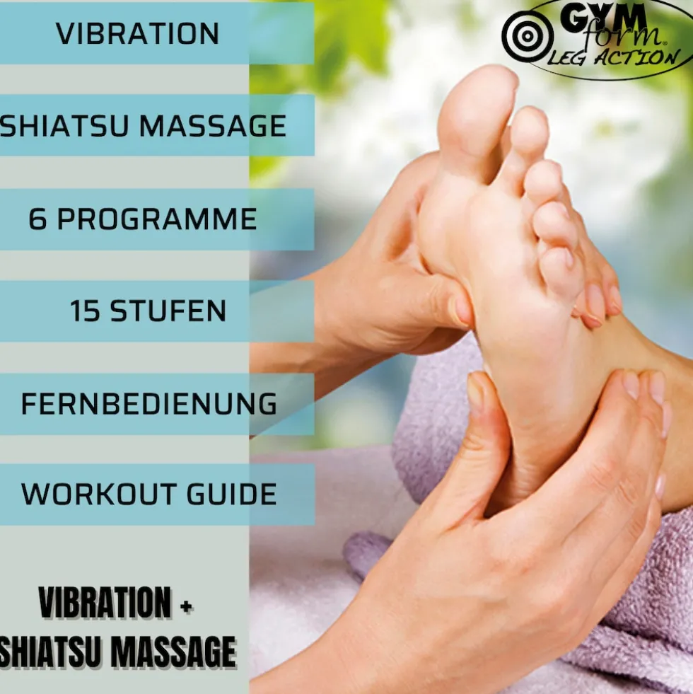 Gymform® Shiatsu Fußmassagegerät und Beinmassagegerät Leg Action