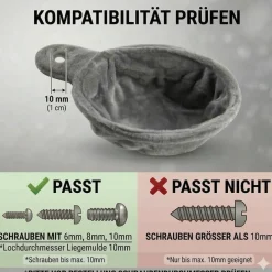 HAPPYPET Katzenhängematte für Kratzbaum Ø40 cm – XL Katzenmulde Ersatzteil – Stabile Liegemulde mit Metallrahmen – Katzenbett Kratzbaum – belastbar bis 15 kg, Creme | Creme