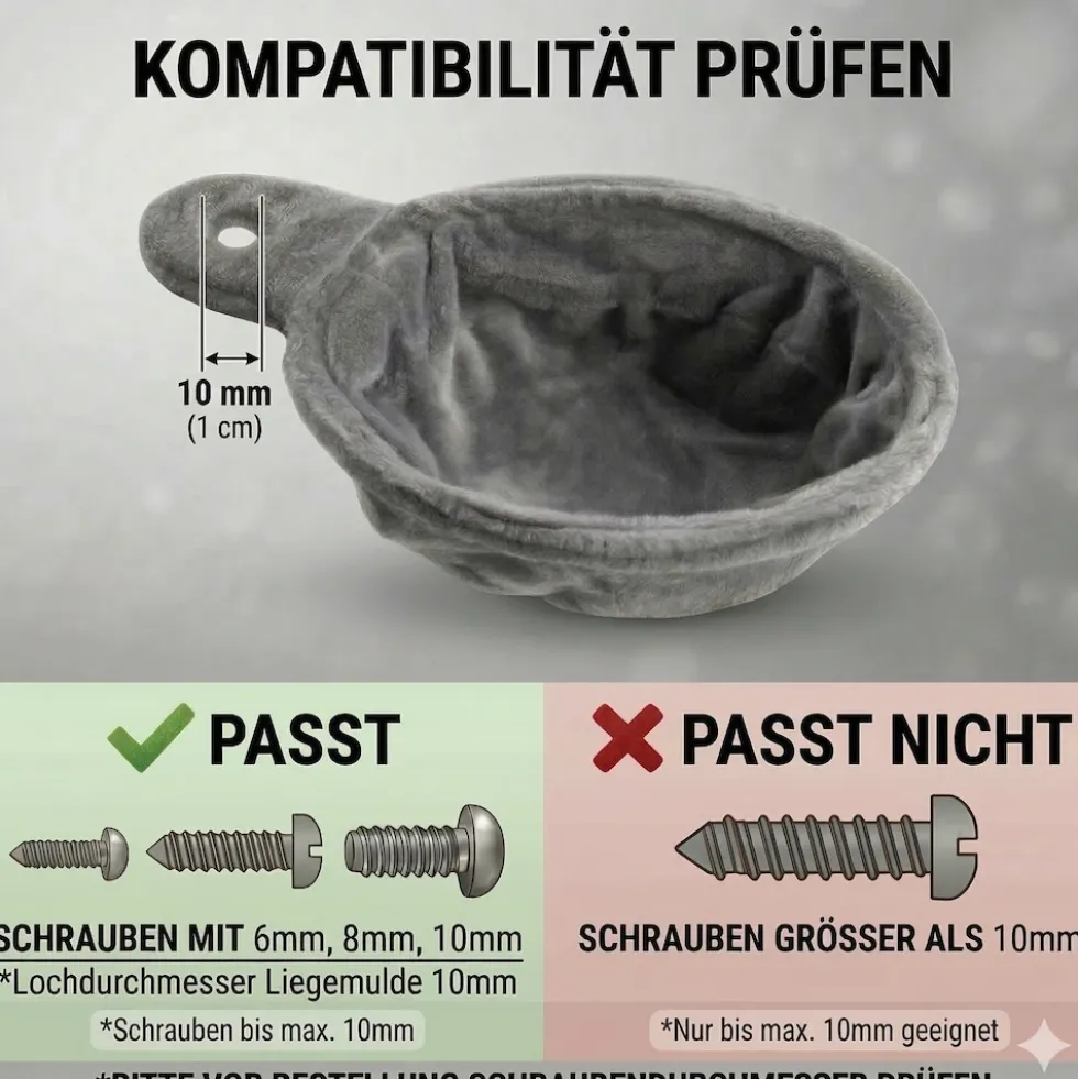 HAPPYPET Katzenhängematte für Kratzbaum Ø40 cm – XL Katzenmulde Ersatzteil – Stabile Liegemulde mit Metallrahmen – Katzenbett Kratzbaum – belastbar bis 15 kg, Creme | Creme