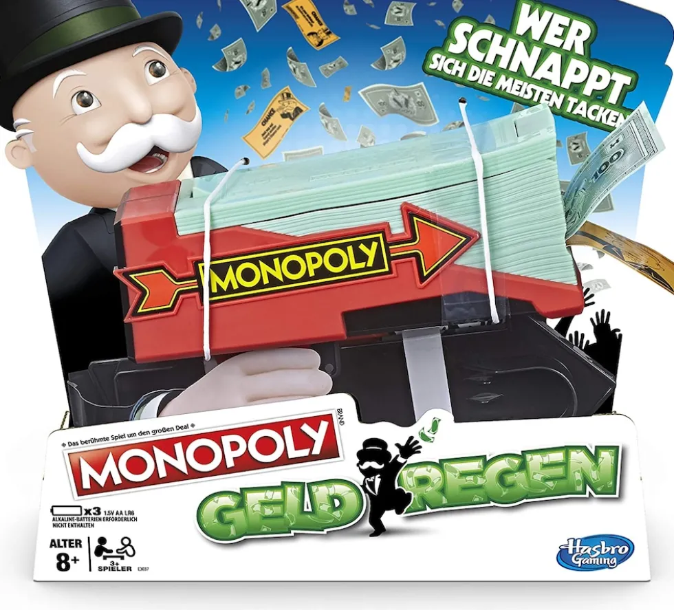 Hasbro E3037 Monopoly Gesellschaftsspiel Geldregen Spielgeld Spiel Geld