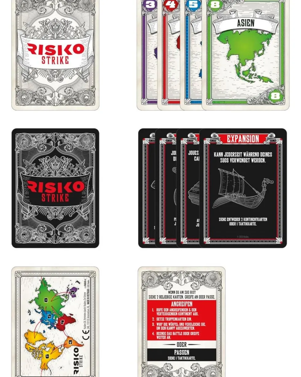 Hasbro - Risiko Strike Kartenspiel Würfelspiel Strategiespiel