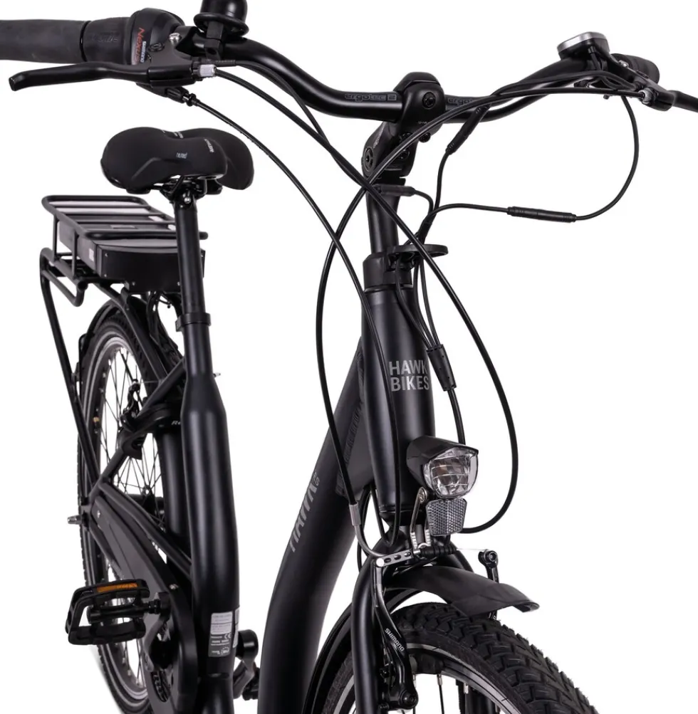 Hawk E-City Comfort E-Cityrad Damen 26 Zoll 44 cm Wave - Schwarz