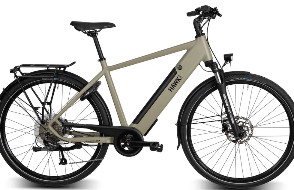 Hawk E-Trekking Gent E-Trekkingrad Herren 28 Zoll 53 cm Diamant - Gelb