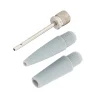 Hochleistungs Standpumpe, für alle Ventilarten, 7 bar, mit Manometer, inkl. Adapter-Set, inkl. Batterien, Aluminium