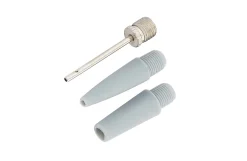 Hochleistungs Standpumpe, für alle Ventilarten, 7 bar, mit Manometer, inkl. Adapter-Set, inkl. Batterien, Aluminium