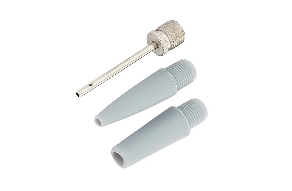 Hochleistungs Standpumpe, für alle Ventilarten, 7 bar, mit Manometer, inkl. Adapter-Set, inkl. Batterien, Aluminium