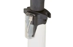 Hochleistungs Standpumpe, für alle Ventilarten, 7 bar, mit Manometer, inkl. Adapter-Set, inkl. Batterien, Aluminium