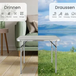HOMECALL Campingtisch Klapptisch Gartentisch, leicht Aluminium Beistelltisch
