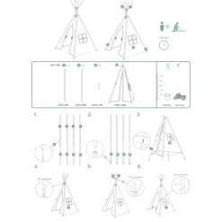 HTI-Line Kinderzimmerzelt Tipi Stars