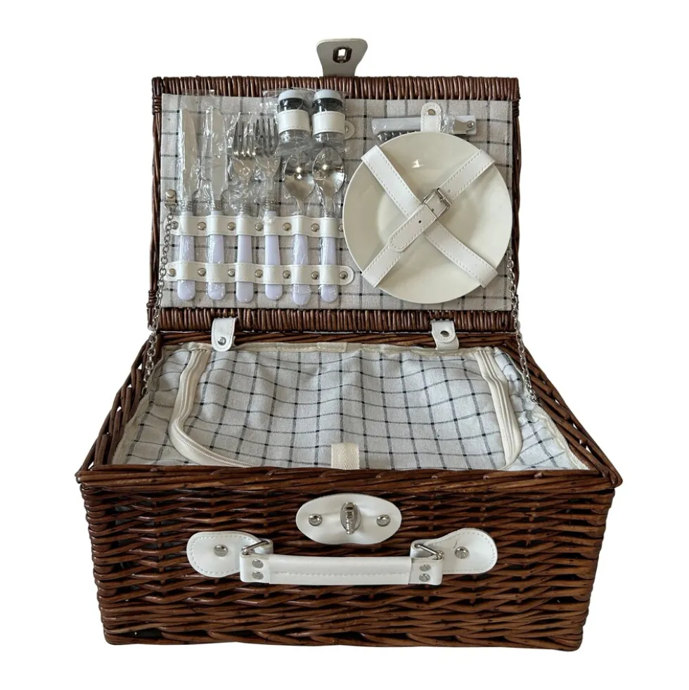 HTI-Living Picknickkorb für 2 Personen Finie Braun