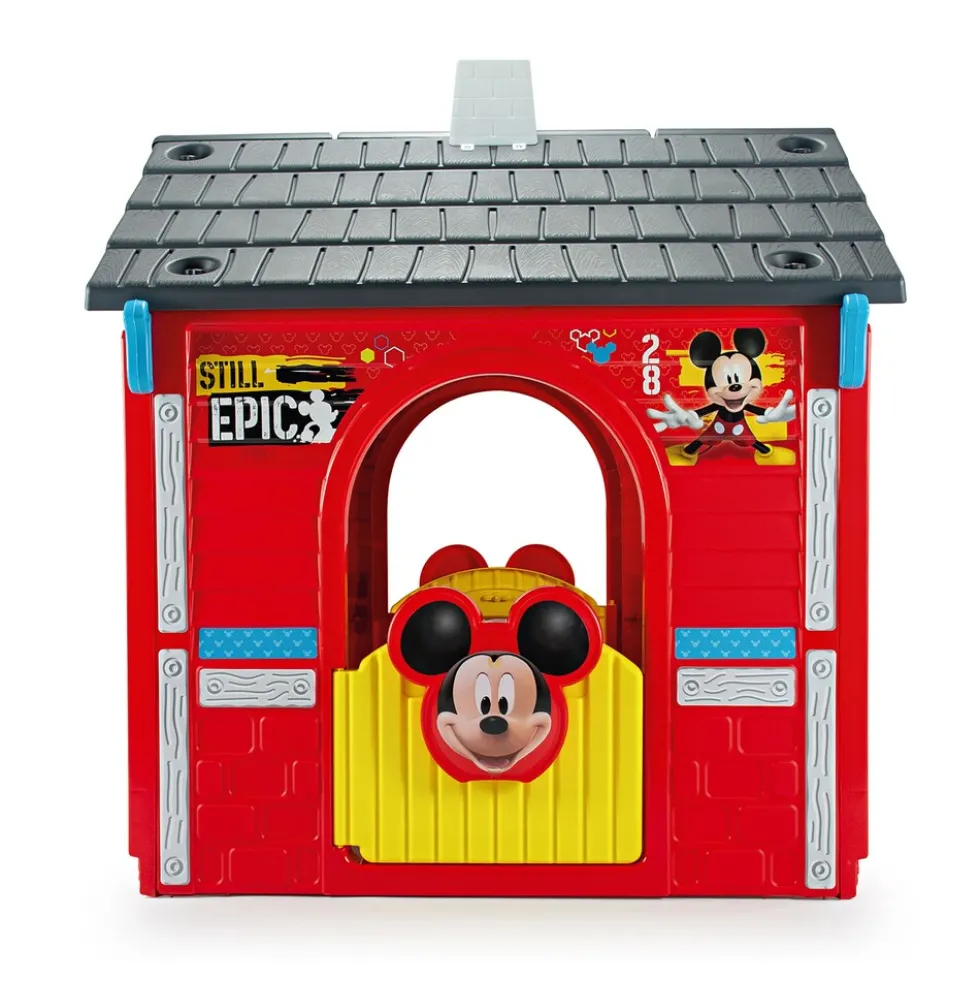 INJUSA Disney Mickey Mouse Spielhaus für Kinder ab 3-6 Jahren – Kinderhaus Spielzeughaus mit Fenster, Tür & Außentheke