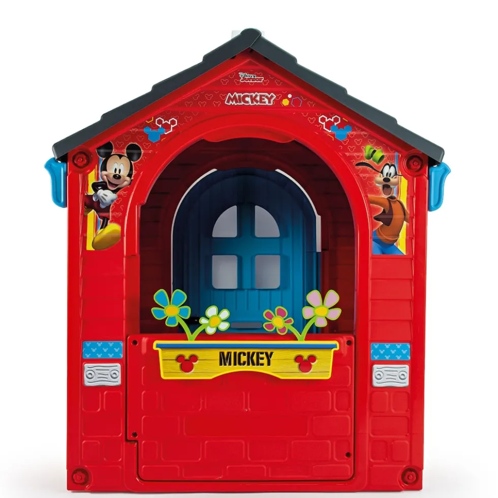 INJUSA Disney Mickey Mouse Spielhaus für Kinder ab 3-6 Jahren – Kinderhaus Spielzeughaus mit Fenster, Tür & Außentheke