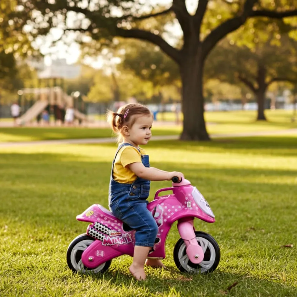 INJUSA Minnie Mouse Kindermotorrad Rutscherfahrzeug Laufrad ab 18 Monaten