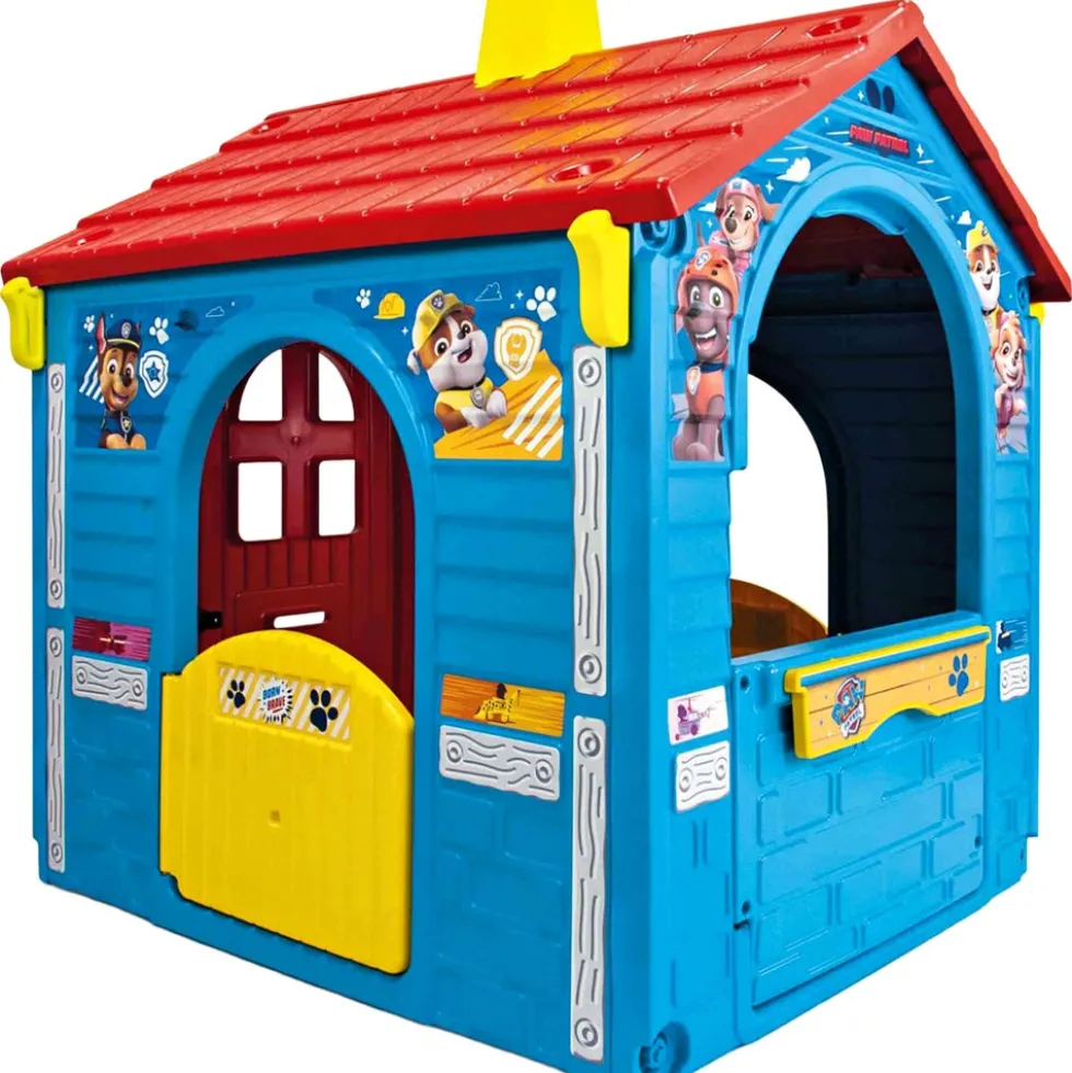 INJUSA Paw Patrol Spielhaus für Kinder ab 3-6 Jahren Kinderhaus mit Haupttür, Briefkasten & Riegel – 2 Seitentüren & Fenster mit Außentheke