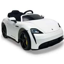 INJUSA Porsche Taycan 12V Elektroauto für Kinder ab 3 Jahren – Luxus Kinderauto mit Licht & Sound