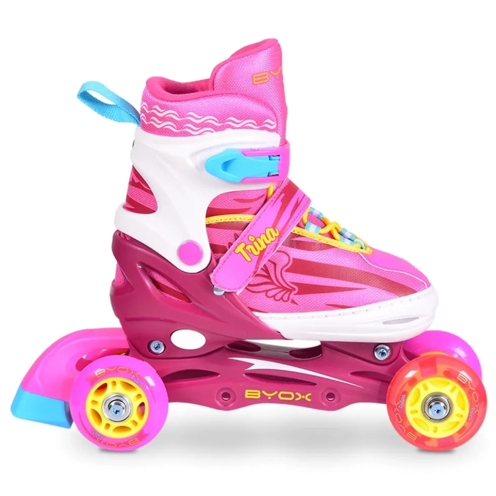 Inliner Kinder Trina 3 in 1, Größe L 38-41 verstellbar, PU Rollen, 608ZB Lager