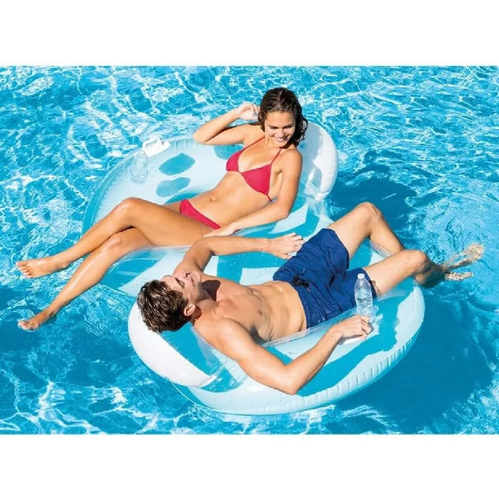 INTEX 56800EU Double Pillow-Back Lounge Schwimmring 198x117cm Zweisitzer