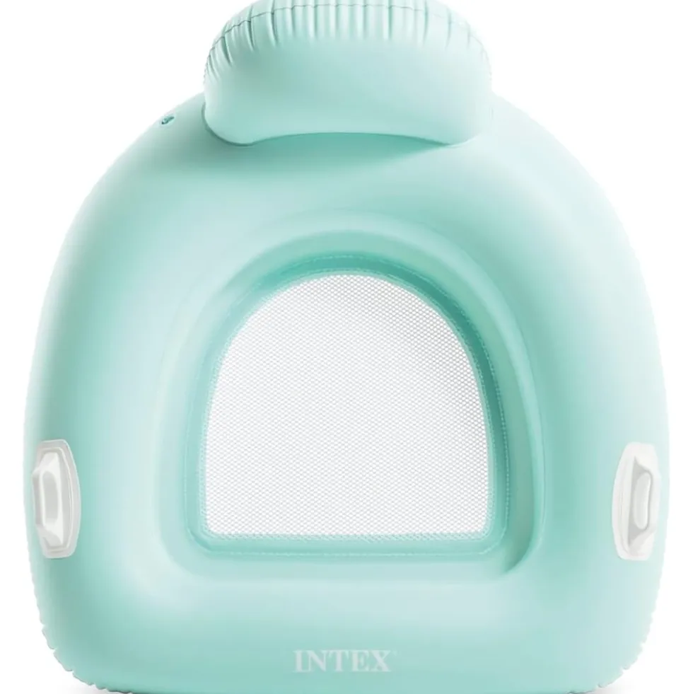 INTEX 56801EU Pillow Float Lounge aufblasbare Schwimmliege Netzsitz Schwimsessel grün