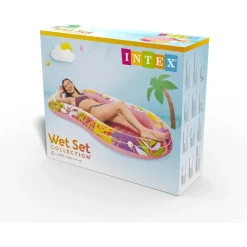 INTEX Luftmatratze Wasserliege 57803EU Tropical Oasis Lounger Pool 206x122x23cm pink