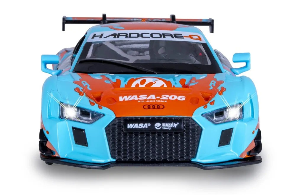 JAMARA Audi R8 LMS Diecast 1:24 blau inkl. Knopfzellen