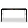 JOOLA Indoor Tischtennisplatte MIDSIZE FA, klappbarer Tischtennistisch mit vormontiertem Griff, klein inkl. Tischtennisnetz, grau, 152 x 76 x 71,5cm