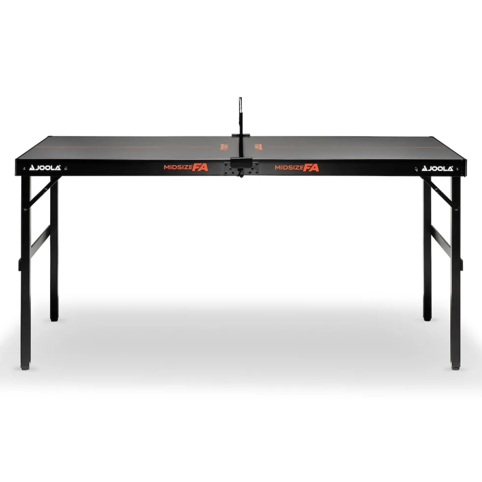JOOLA Indoor Tischtennisplatte MIDSIZE FA, klappbarer Tischtennistisch mit vormontiertem Griff, klein inkl. Tischtennisnetz, grau, 152 x 76 x 71,5cm