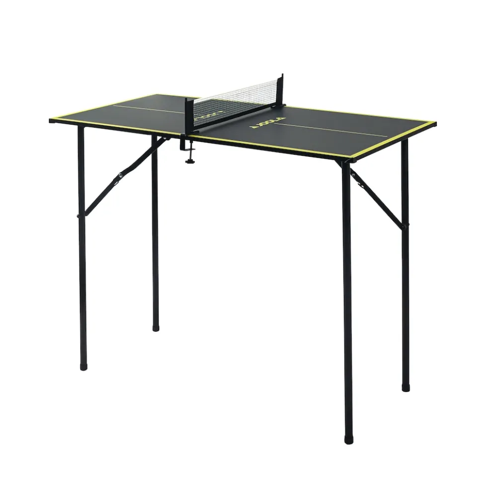 JOOLA Tischtennisplatte MINI inkl. Tischtennisnetz, klappbar, klein, 90 cm x 45 cm x 76 cm, dark-grey