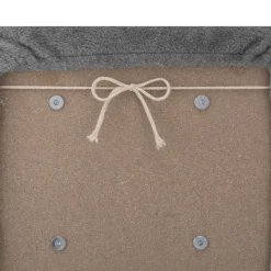Juskys Haustiertreppe Timmy 36 cm, 3 Stufen Plüsch Grau waschbar– Hundetreppe für Bett, Sofa, Auto