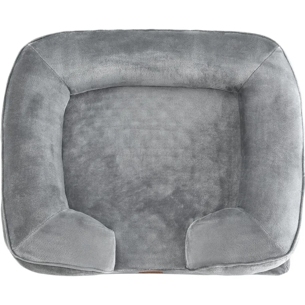 Juskys Hundebett Sheena M - 72 x 60 cm - orthopädisch & flauschig - Bezug abnehmbar & waschbar