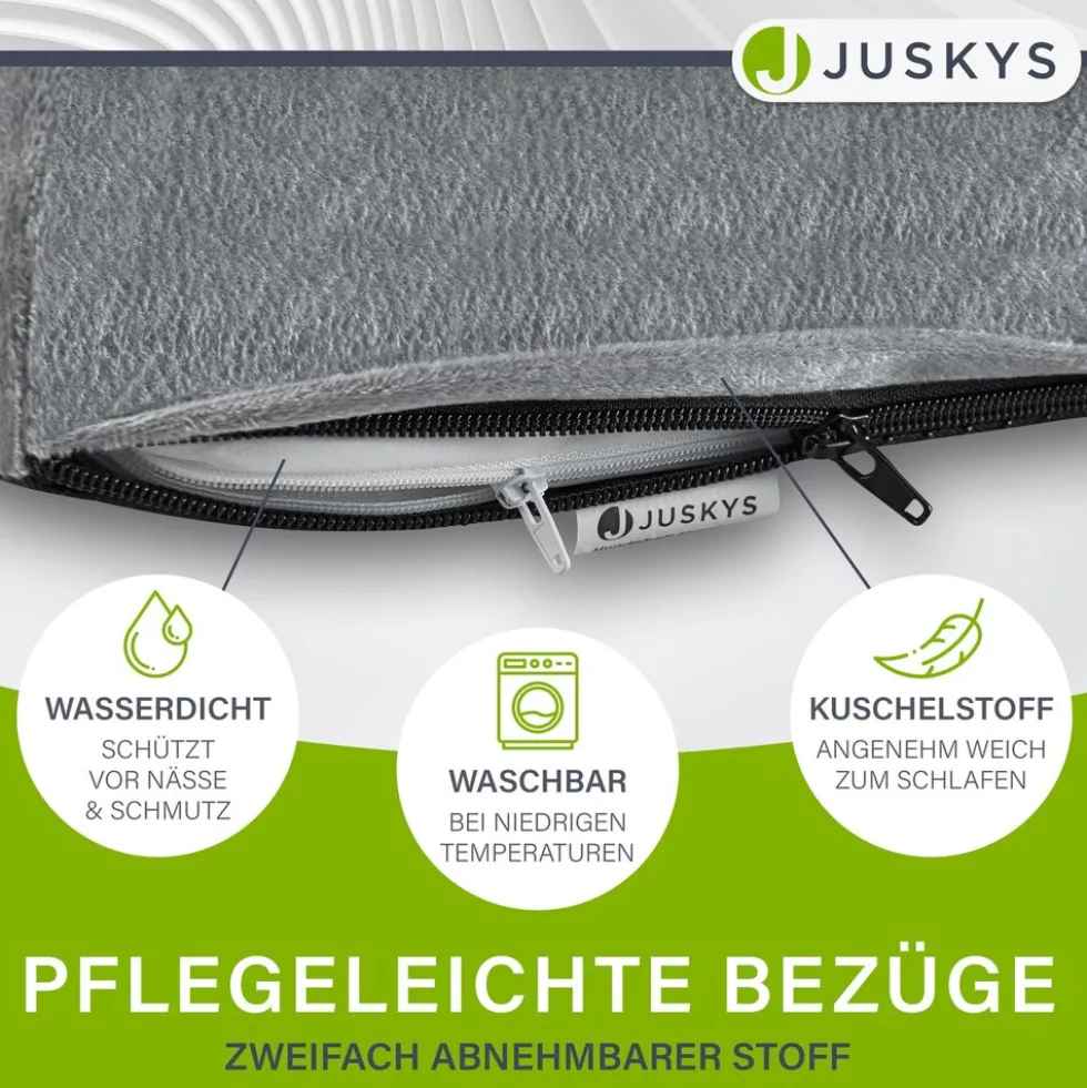Juskys Hundebett Sheena M - 72 x 60 cm - orthopädisch & flauschig - Bezug abnehmbar & waschbar