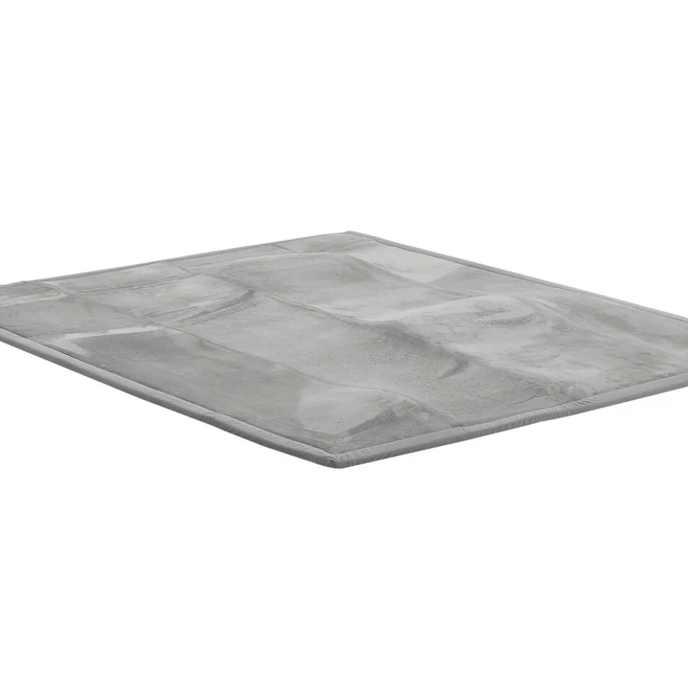 Juskys Krabbelmatte Maila Spielmatte 180x120 cm Yogamatte für Kind, Baby - rutschfest, weich - Grau