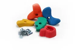 Karibu Klettersteine für Kletterwände bunt 5 Stück inkl. Befestigungsmaterial