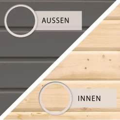 Karibu Spielhaus Kalle terragrau 2 Etagen inkl. Holzleiter