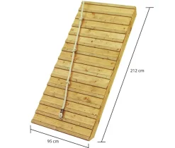 Karibu Stelzenhaus Fidel mit Rutsche rote und Holzrampe