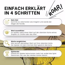 Kartenspiel Trumpfstars Welt der Dinosaurier 3in1 Dinos ab 6 Jahren Quartett