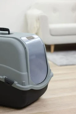Kerbl Katzentoilete Emma Eco XL ( mit Filter, 65x44x46, schwarz/grüngrau) 80979