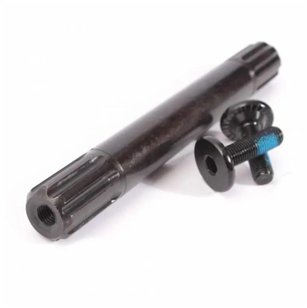 KHE BMX Achse Fahrradachse 150 mm Länge 19 mm 8T Gewinde Fahrrad Achse mit Schraube