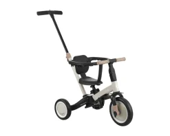 Kikkaboo Dreirad Flip 5 in 1 Stahlrahmen rutschfeste Griffe einstellbar umbaubar beige