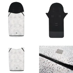 Kikka boo Fußsack Trendy für Kinderwagen, Öffnung am Fußbereich, Reißverschluss weiß
