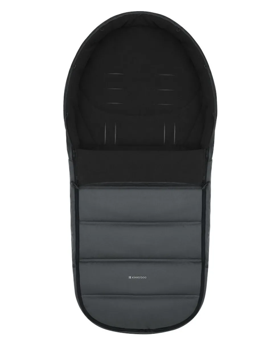 Kikka boo Fußsack Urban für Kinderwagen Reißverschluss Steppdesign Gurtöffnungen grau