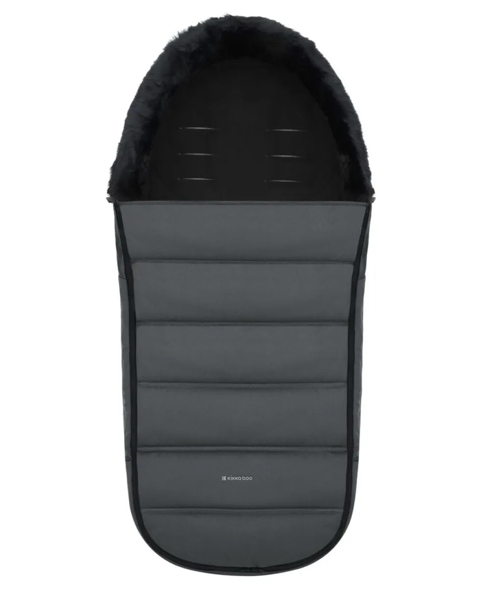 Kikka boo Fußsack Urban für Kinderwagen Reißverschluss Steppdesign Gurtöffnungen grau