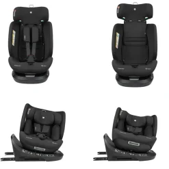 Kikkaboo i-Size Kindersitz i-Hike (40-150 cm) Isofix, 360° drehbar, verstellbar schwarz
