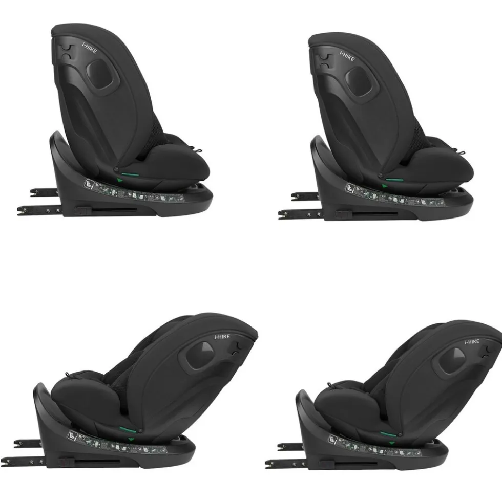 Kikkaboo i-Size Kindersitz i-Hike (40-150 cm) Isofix, 360° drehbar, verstellbar schwarz