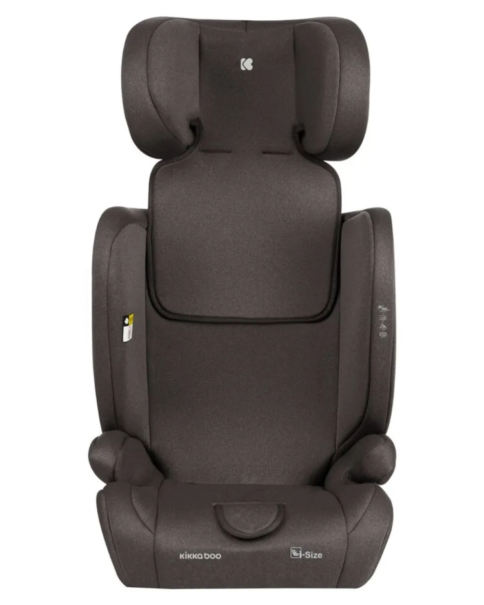 Kikkaboo Kindersitz i-Cross i-Size (76-150cm) Isofix Top Tether Kopfstütze Gurt braun