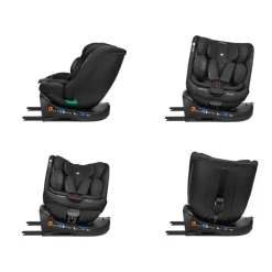 Kikka boo Kindersitz i-Round i-Size (40-150cm) Isofix, 360-Grad-Drehung, Gurt schwarz