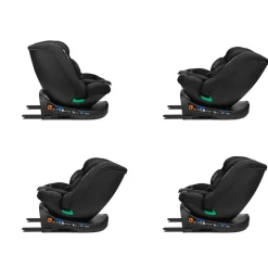 Kikka boo Kindersitz i-Round i-Size (40-150cm) Isofix, 360-Grad-Drehung, Gurt schwarz