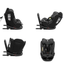 Kikka boo Kindersitz i-Safe, i-Size (40-150 cm) Isofix, Top-Tether, verstellbar dunkelgrau